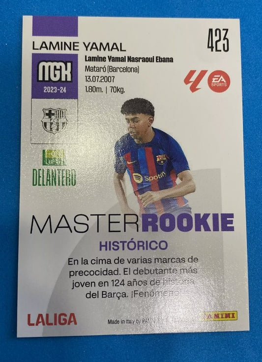 2023-24 MEGACRACKS MGK LAMINE YAMAL #423 MASTER ROOKIE PANINI