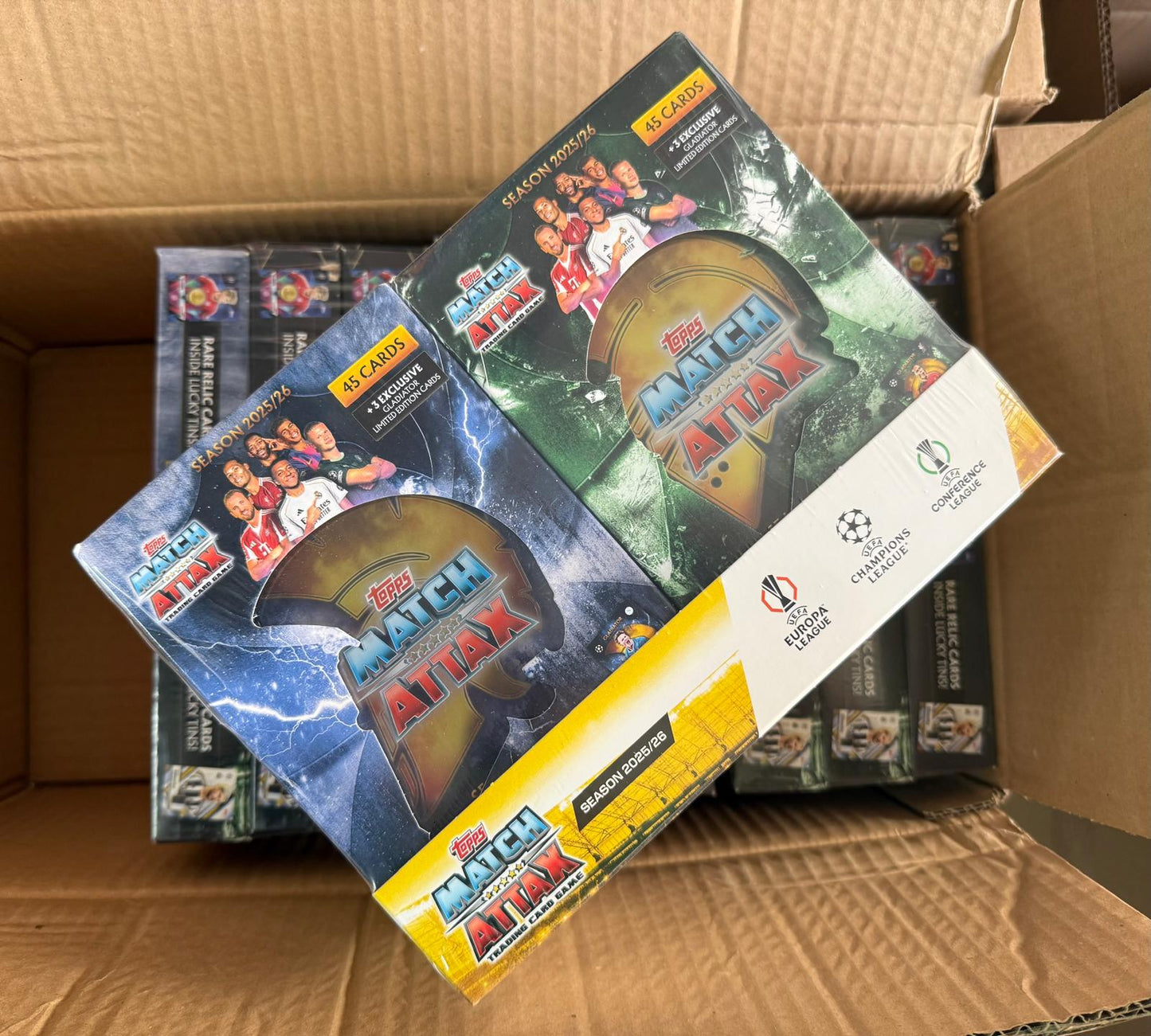 Topps UCC Champions League Match Attax 2025/26 -LOT 4x MEGA Tin