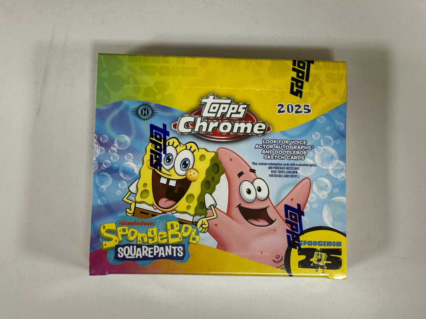 2025 Topps Chrome Spongebob Squarepants 25th Anniversary Hobby Box