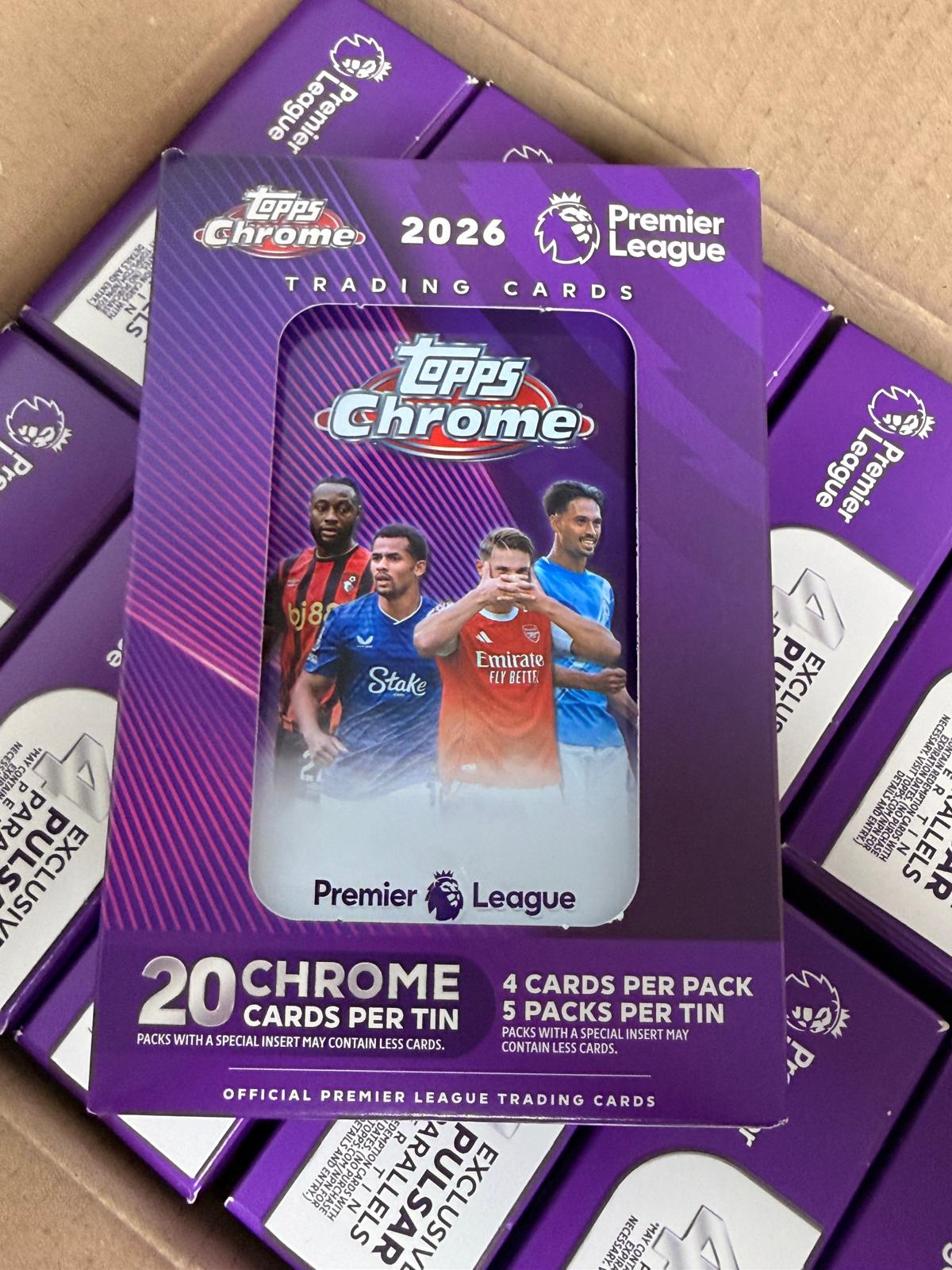 2025-26 TOPPS CHROME PREMIER LEAGUE - TIN BOX