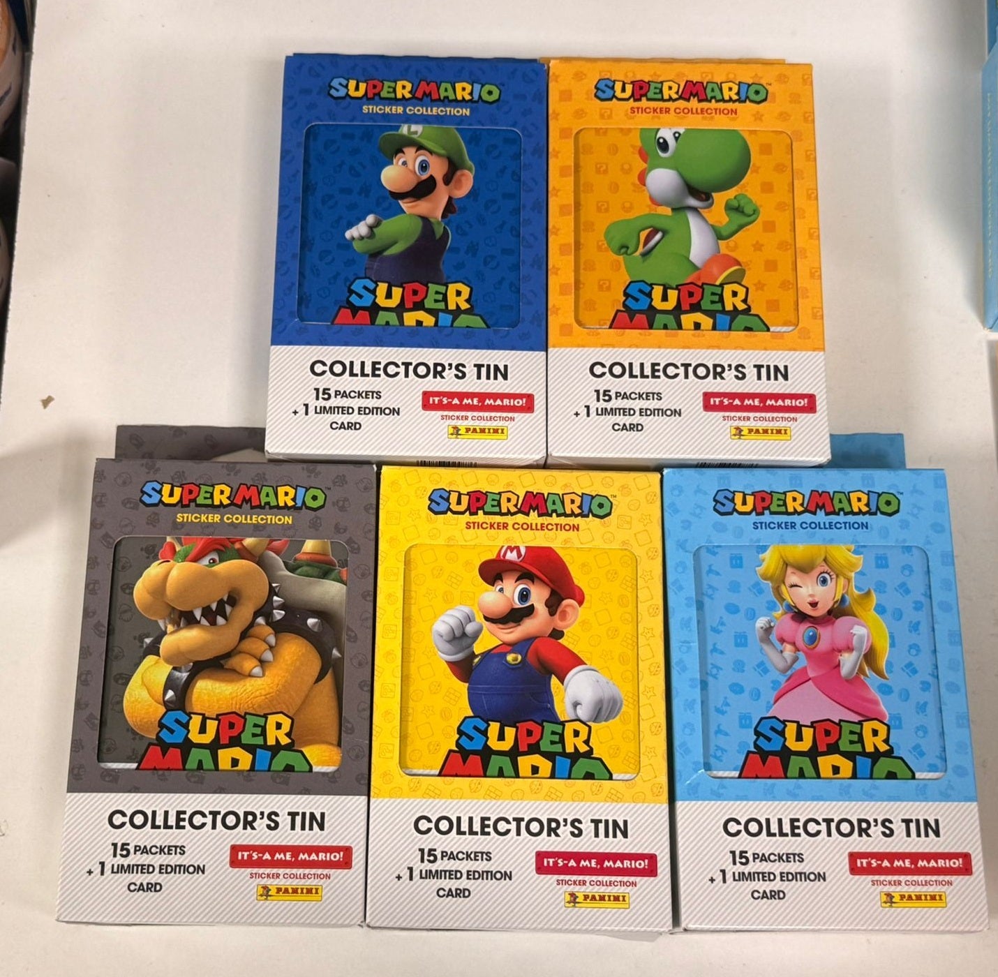 2026 Panini Super Mario It´s a Me Mario COLLECTOR TIN x5 SET