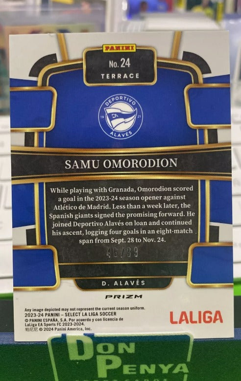 2023-24 SELECT LA LIGA ROOKIE SAMU OMORODION #24 WINTER CAMO /99 RC alaves