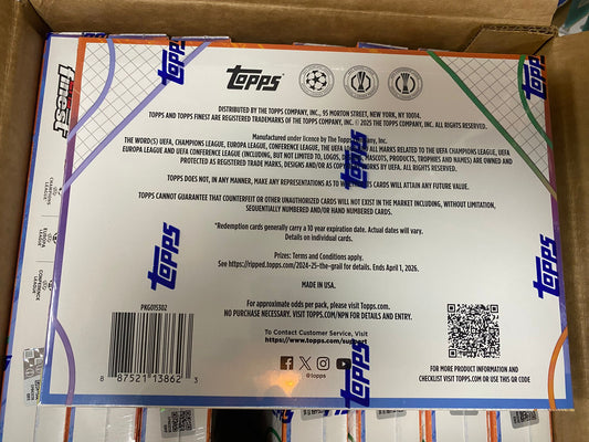 2024/25 Topps Finest UEFA Club Competitions - Hobby Box - In hand