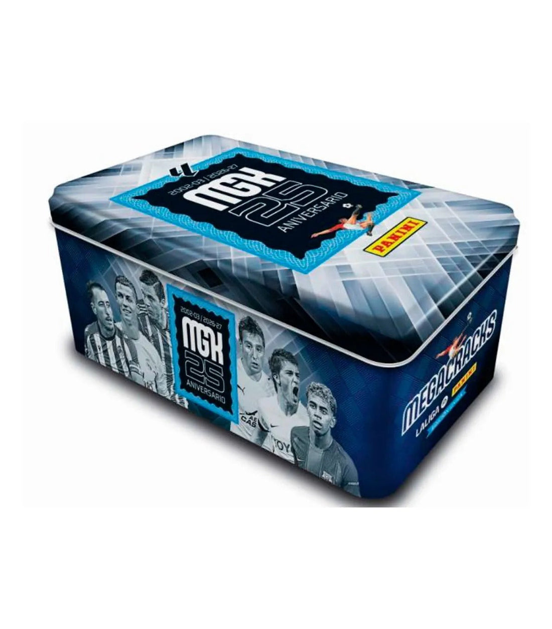 Tin Premium Megacracks 2026/27 de Panini para coleccionistas
