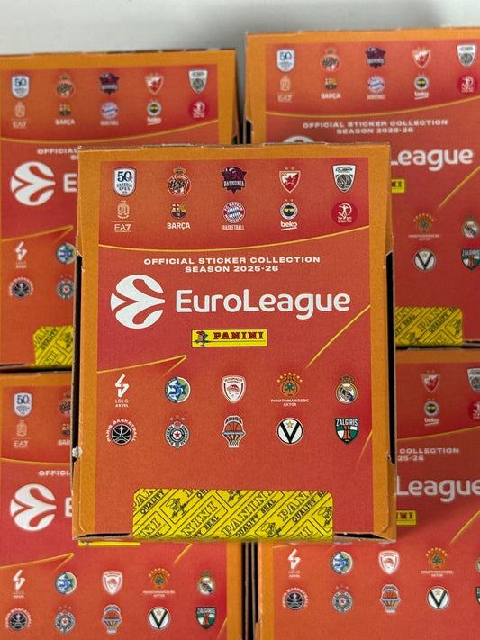 2025-26 Panini Turkish Airlines EuroLeague Box 36 packs stickers