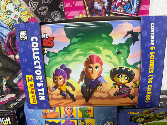 2025 PANINI Brawl Stars TC (2) - Collector Tin box 6 packs trading cards