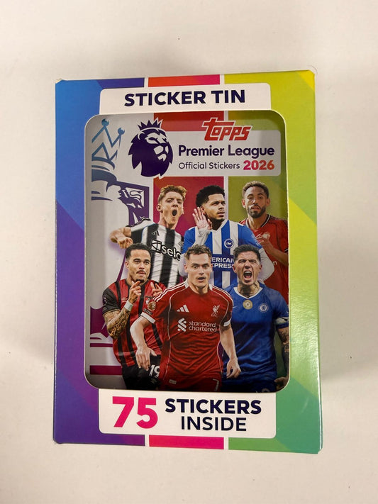 TOPPS PREMIER LEAGUE OFFICIAL STICKERS 2026 - TIN BOX