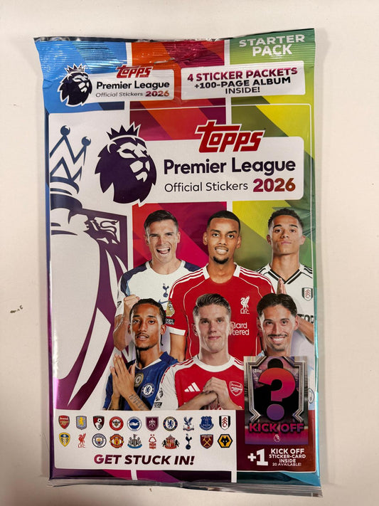 TOPPS PREMIER LEAGUE OFFICIAL STICKERS 2026 - STARTER PACK