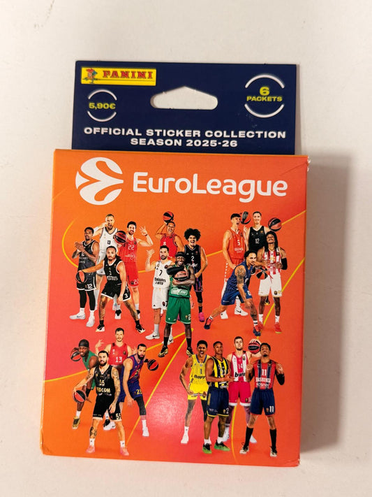 2025-26 Panini Turkish Airlines EuroLeague Eco Blister 6 packs stickers