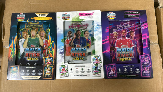 Topps UCC Champions League Match Attax Extra 2025/26 - LOT 3x MEGA Tin