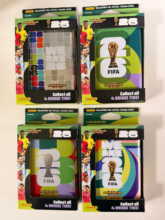 Adrenalyn XL FIFA World Cup 2026 USA Pocket Tin x4 Set ( 4 packs + 3 LE  )