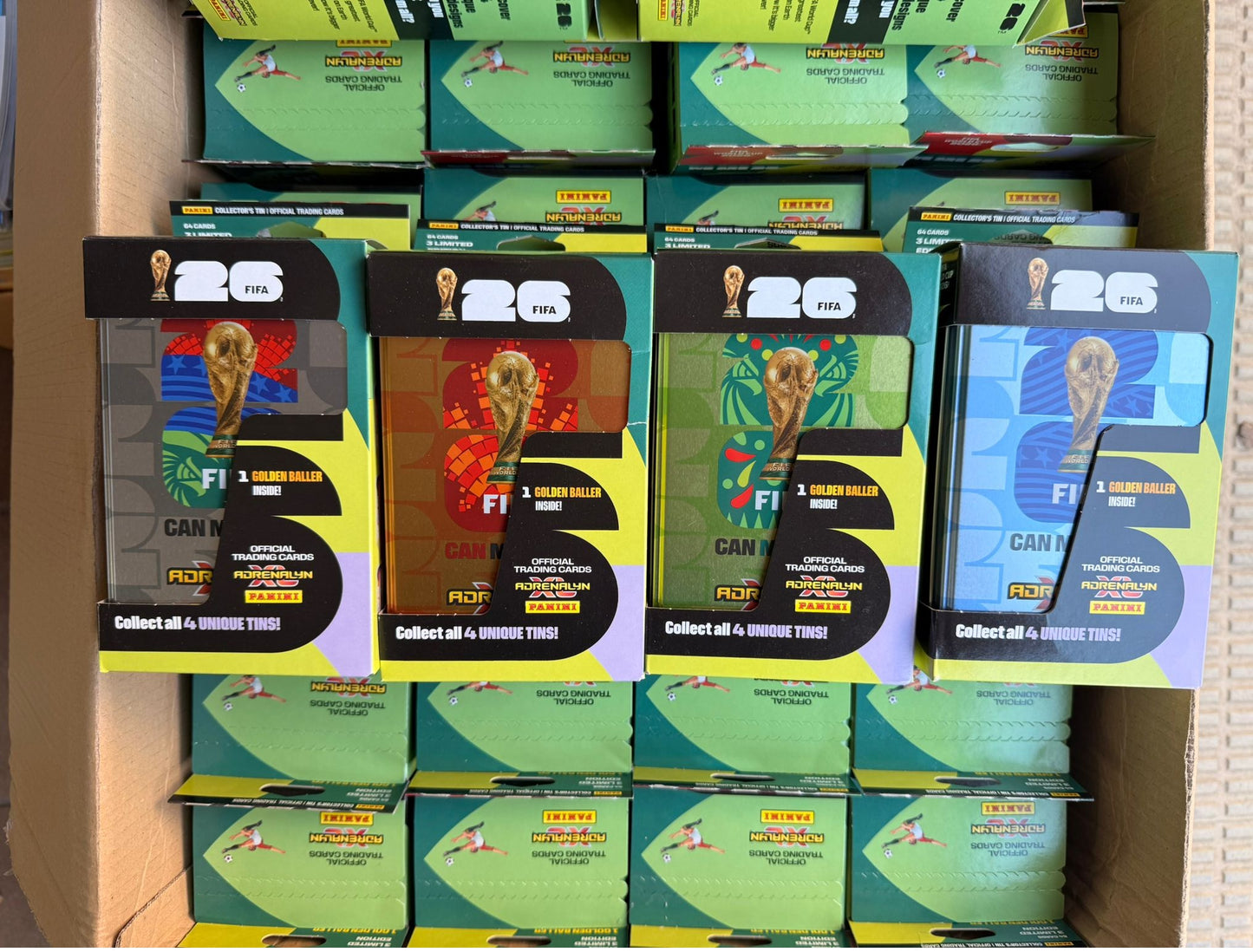 Adrenalyn XL FIFA World Cup 2026 USA Classic Tin x4 Set ( 8 packs + 3 LE + 1 GB )