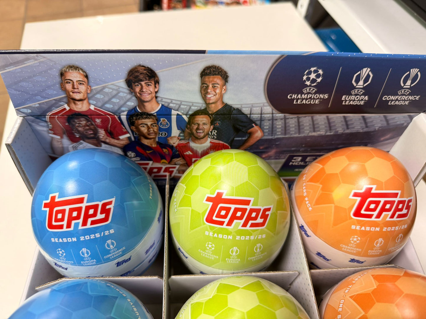 2025/26 Topps Soccer UEFA Club Competitions Flagship SPRING TIN x3 SET  // EASTER TIN x3 SET