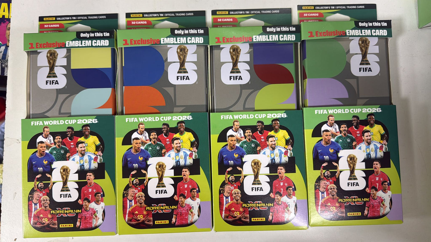 Adrenalyn XL FIFA World Cup 2026 USA Pencil Tin x4 Set ( 4 packs + 1 LE + 1 exvlusive )