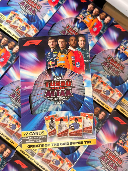 Topps Turbo Attax 2026 Greats of the Grid SuperTin