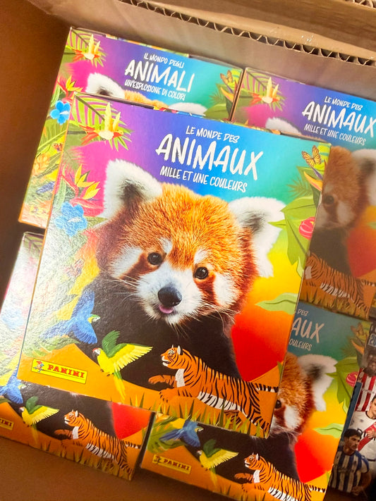2026 MUNDO ANIMAL DE MIL COLORES SEALED BOX 50 PACKS STICKERS PANINI