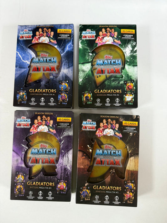 Topps UCC Champions League Match Attax 2025/26 -LOT 4x MEGA Tin