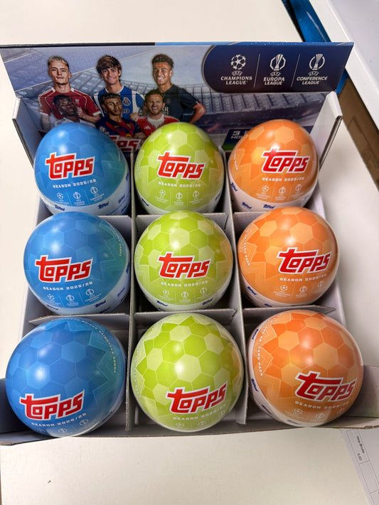 2025/26 Topps Soccer UEFA Club Competitions Flagship SPRING TIN x3 SET  // EASTER TIN x3 SET